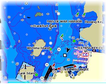 Visningsalternativer for Insight og C-MAP Kartdetaljer Full All tilgjengelig informasjon for kartet som er i bruk.