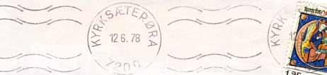 M2 Type: Mh26N-V Utsendt: KYRKSÆTERØRA Registrert brukt fra 8.3.83 TK til 25.4.86 KjA Stempel nr.