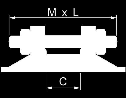 DN 50 1 600 B GJENGESTG MED 2 MUTRE OG BOLT B WFER U-SEKSJON DN PN 10 B 50 500 600 700