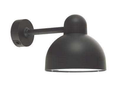 TCD + E27, Norlys Vegglampe i moderne design med rett arm. Klar polykarbonat med optisk struktur. IP 54 Hjørnebeslag brukes på ytterhjørner.