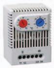 ZR0/FTD Mekanisk termostat Kompakt Enkel montering Justerbart eler fast område To termostater i samme hus.