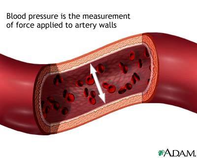 Blodtrykk, forts. Blodtrykket øker bl.a. ved: Redusert strekkbarhet i arteriene, f.eks. ved økende alder. Økt total perifer motstand ved reduksjon av arteriolediameter. Sinnstilstand.