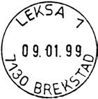 1960 LEKSA Innsendt Registrert brukt fra 14-10-65 EA til 18-12-65 EA Registrert brukt fra 31-12-98 HT til 8-4-99