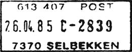 Stempel nr. 23 Type: I22 Utsendt LENSVIK 2 Innsendt Registrert brukt fra 22.03.99 IWR til 17.08.99 HAa Stempel nr. 24 Type: I24 Utsendt LENSVIK 3 Innsendt Registrert brukt fra 26.02.99 IWR til 07.05.