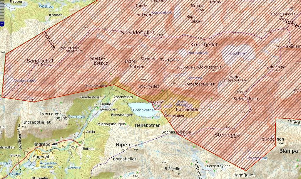 Førde kommune, stipla line er