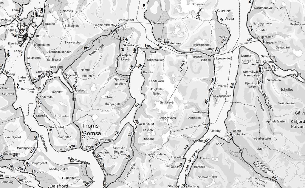 4.2.2 Transportmodellberegningsresultater med fergefri forbindelse 2022-trafikk I modellen er det kodet inn nye veger i henhold til planforslaget.