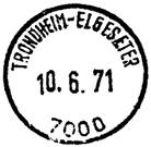 23 Type: I21N Utsendt - ELGESÆTER Inns. 7000 Registrert brukt 24.8.72 KjA Stempel nr.