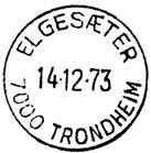 Stempel nr. 29 Type: I22N Fra gravør 14.12.1973 ELGESÆTER Inns. 7000 Registrert brukt fra 19-2-78 TK til 2-09-87 TK Stempel nr. 30 Type: I22N Fra gravør 14.12.1973 ELGESÆTER Inns. 7000 Registrert brukt fra 26-2-80 TK til 12-1-83 IWR Stempel nr.