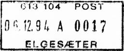 D2 Type: D Utsendt Litra A ELGESÆTER Innsendt Reg brukt fra 27.03.81 OGN til 19.12.84 KjA Stempel nr.