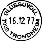 78 IWR til 06.12.85 IWR Stempel nr. 10 Type: I25N Fra gravør BLUSSUVOLL 1 Inns.