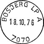 Stempel nr. 4 Type: SA Fra gravør 07.07.1933 BOSBERG Inns. Registrert brukt fra 17-04-37 OGN til 20-12-69 OGN Stempel nr.