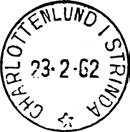 2 Type: SL Utsendt 21.06.1921 CHARLOTTENLUND I STRINDA Inns. Registrert brukt fra 21 XI 22 KjA til 18 II 61 OGN Stempel nr. 3 Type: I22 Fra gravør 23.02.