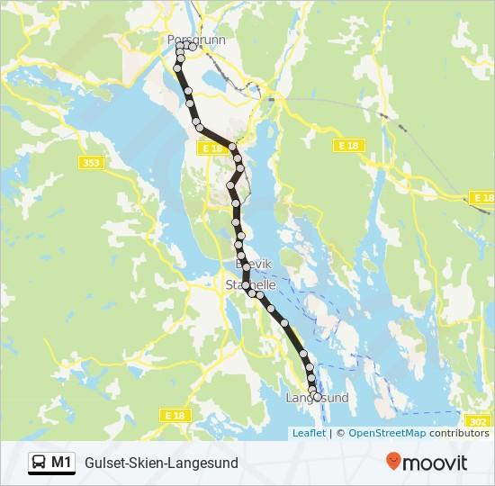 Retning: Langesund O/Eikstrand 31 stopp VIS LINJERUTETABELL Kulturskolen Aallsgate Sverresgate 20, Porsgrunn/Skien Meieritorvet Storgata 108, Porsgrunn/Skien Down Town Brugata Storgata 76,