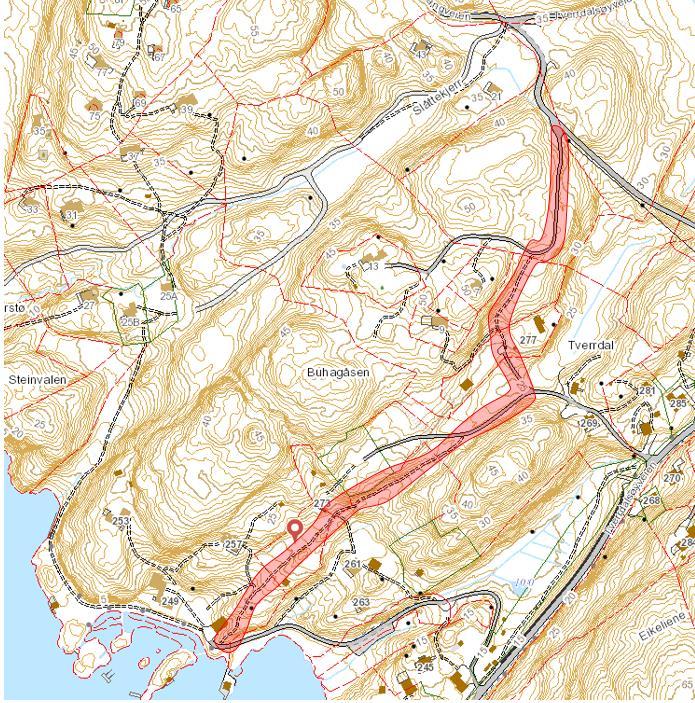 5. BESKRIVELSE AV PLANOMRÅDET 5.1 Beliggenhet: Tverrdalsøya ligger like nord for Flostaøya. Sør på øya ligger tettstedet Kilsund.