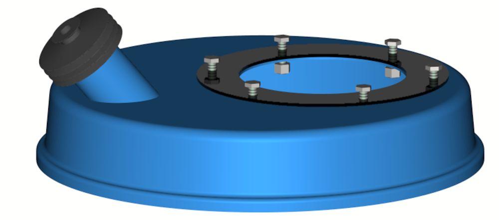 43751039** Adjustable frame with bottom for S50 system and stand for S50 system 50 Fits blastpots up to 560mm width.