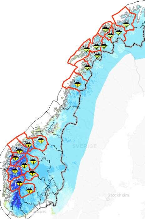 Snøskredvarslingen Hovedmålgrupper Friluftsliv og beredskap Varsom Daglige skredvarsel for neste to dager, 1.