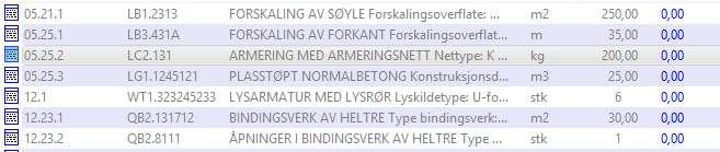 Legge inn priser Prisene kan legges inn rett på detaljvinduet for posten (arket) som til hver enkelt post. Klikk på prisen i priskolonnen.