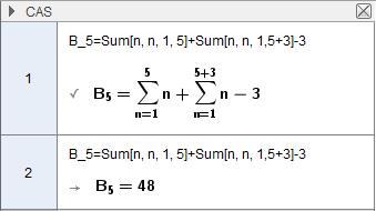 Vi kan også regne i CAS c) Bestem en formel for B n uttrykt ved n.