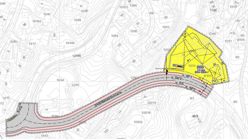 Sandbrekkeveien 18 GNR. BNR. 12/34. 9/155 med flere i Bergen Kommune.