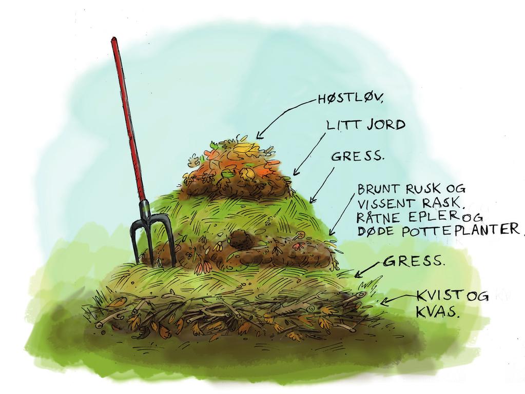 Uisolert kompost for hageavfall Selv med en isolert beholder på plass, vil de fleste hageeiere ha behov for en ekstra kompostplass for hageavfall.