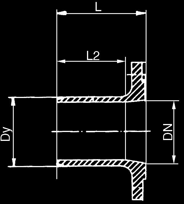 S-9661 Flensespiss For duktile rør S-9661 Flensespiss DN mm Dy mm L1 mm L2 mm Vekt kg Esco nr. NRF nr.