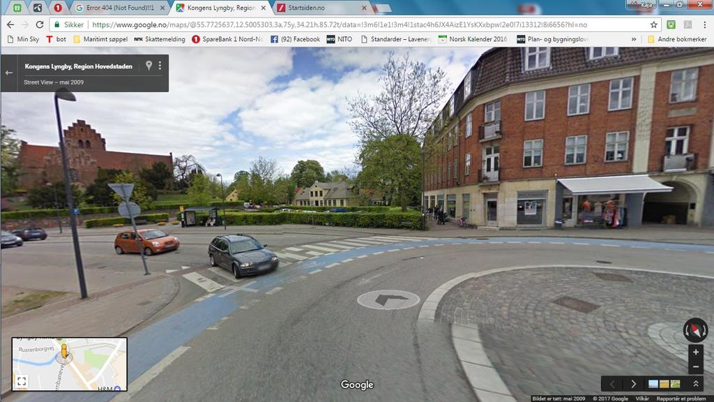 Eksempel 2 Fra google map : Krysset Lyngby