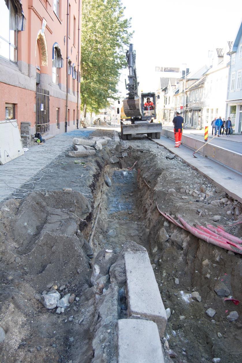 Rapport fra arkeologisk overvåking av grøft gravd i Storgata i utkanten av kirkeparken i Tromsø