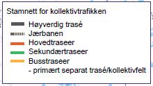 kollektivtransportsystem som et hovedelement i transportsystemet i de mest trafikkerte områdene av regionen. Videre anbefales det at buss gis en sentral rolle i de mindre trafikktunge korridorene.