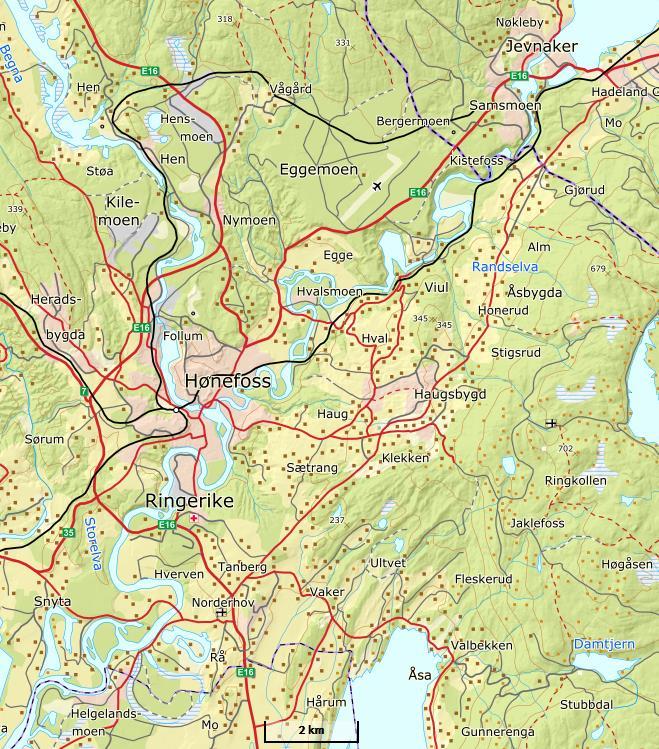 2 Områdebeskrivelse Randsfjorden ligger i Oppland fylke i Jevnaker, Gran, Søndre Land og Nordre Land kommuner, og er Norges fjerde største innsjø.