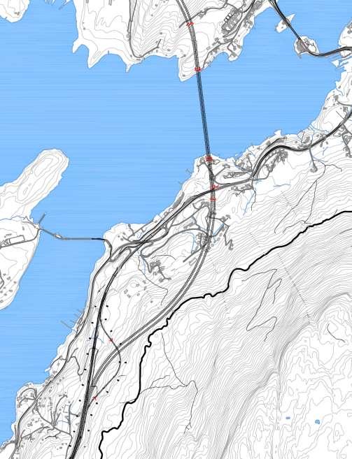 Ringeriksbanen over Kroksund sammen med eller parallelt