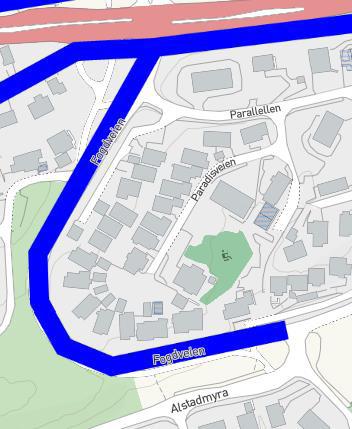 Navn på vei eller sted Kommentar 3 Fogdveien- delstrekning. Markert i blått Er tatt inn for å sikre en forbindelse ned mot Riksvei 80. Usikkerhet angående hvor ruta bør starte.