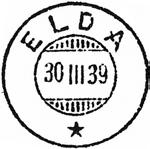 Poståpneriet synes å ha overtatt enringsstempelet fra det tidligere ELDEN som fra samme dato endret navn til Namdalseidet. Navnendering til ELDA fra 01.10.1921. Poståpneriet ELDA ble nedlagt 30.06.