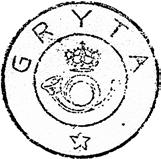 GRYTA Brevhus I opprettet fra 01.12.1960 i Namdalseid kommune. Brevhuset 7824 GRYTA ble nedlagt 31.10.1974. Stempel nr. 1 Type: P Utsendt 08.07.1960 GRYTA Innsendt?