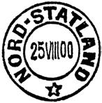 NORD - STATLAND Poståpneri opprettet fra 01.10.1884 i Fosnæs herred. Underpostkontor fra 01.11.