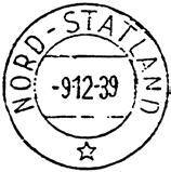 Stempel nr. 3 Type: HJ-SL Utsendt 17.07.1933 NORD STATLAND Innsendt 23.12.