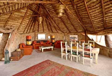 Campen, som er landets mest luksuriøse, består av seks villaer, deriblant en familievilla. MER INFO: Fra kr 9100 per person per døgn, inkludert alt. www.timeandtideafrica.