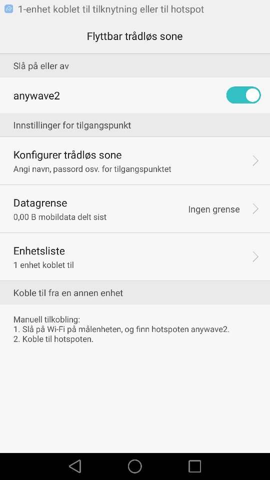 3. Vent til adapteret kobler seg til telefonens hotspot, dette kan ta opptil 30 sekunder.