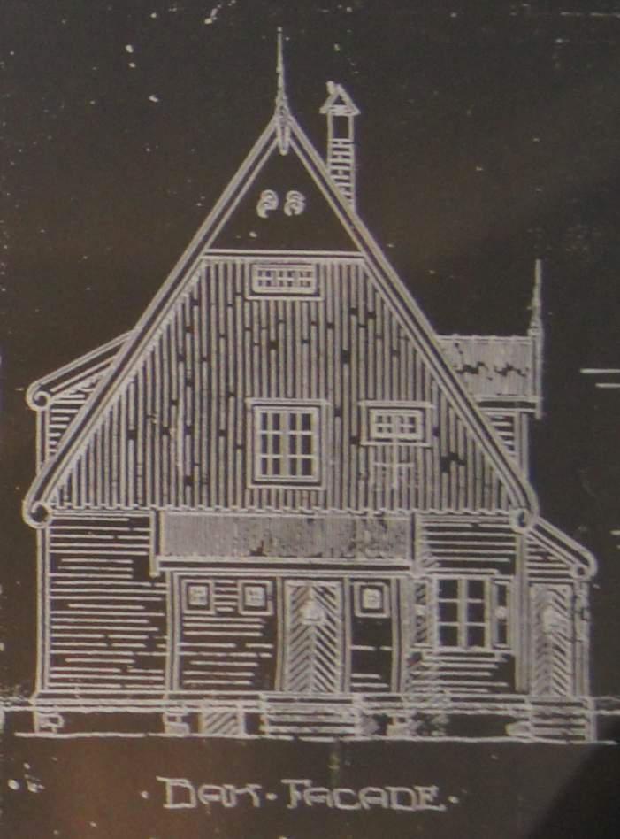Figur 18. Fasade mot nordaust, utsnitt av kopi av teikning av Jacob Kjødes veg 6, datert 1.5.