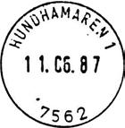 Stempel nr. 4 Type: I24N Utsendt?? HUNDHAMAREN 1 Innsendt?