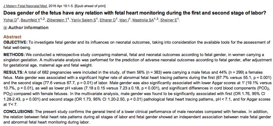 001 second stage: OR 1.73, 95% CI 1.20-2.50, p < 0.01 pathological fetal heart tracing patterns, ph < 7.1, and Apgar scores at 1'< 7.