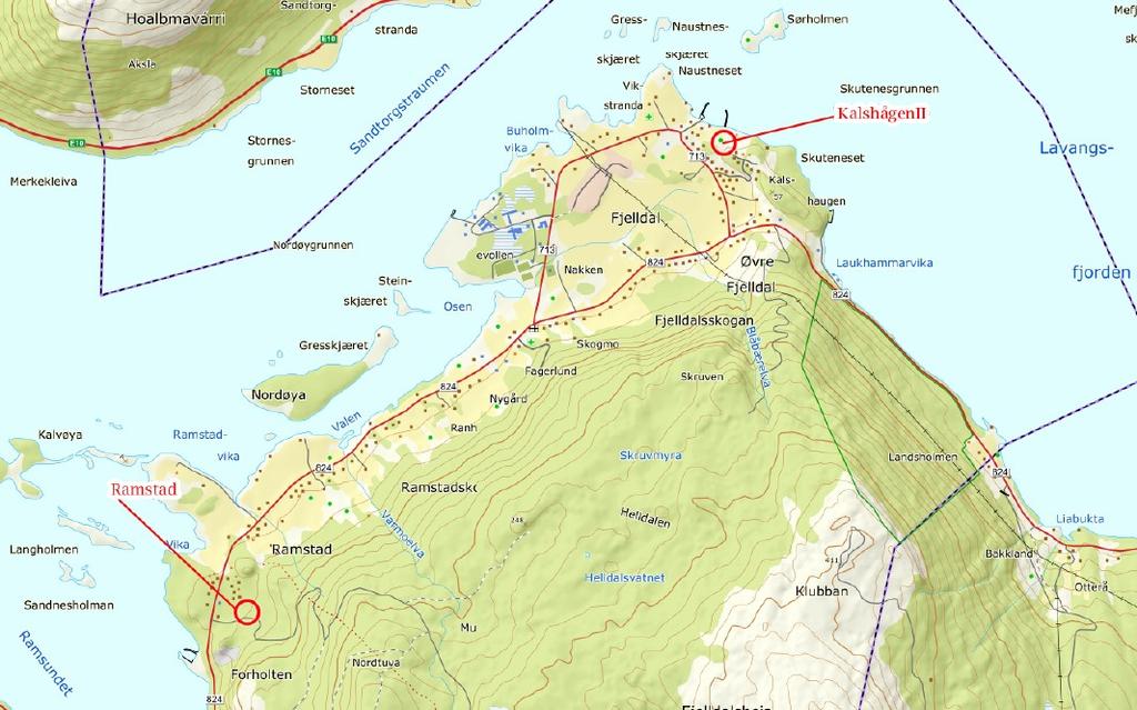 3.2 Øvrig boligutbygging i området Følgende boligutbygginger legges til grunn for beregningene: Kalshågen: 70 boenheter legges til grunn jf. Tjeldsund kommune.