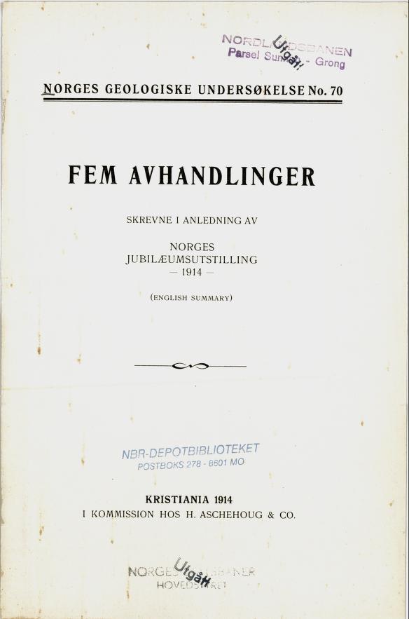 «*#%- fiff 1 jjorges GEOLOGISKE UNDERSØKELSE N.