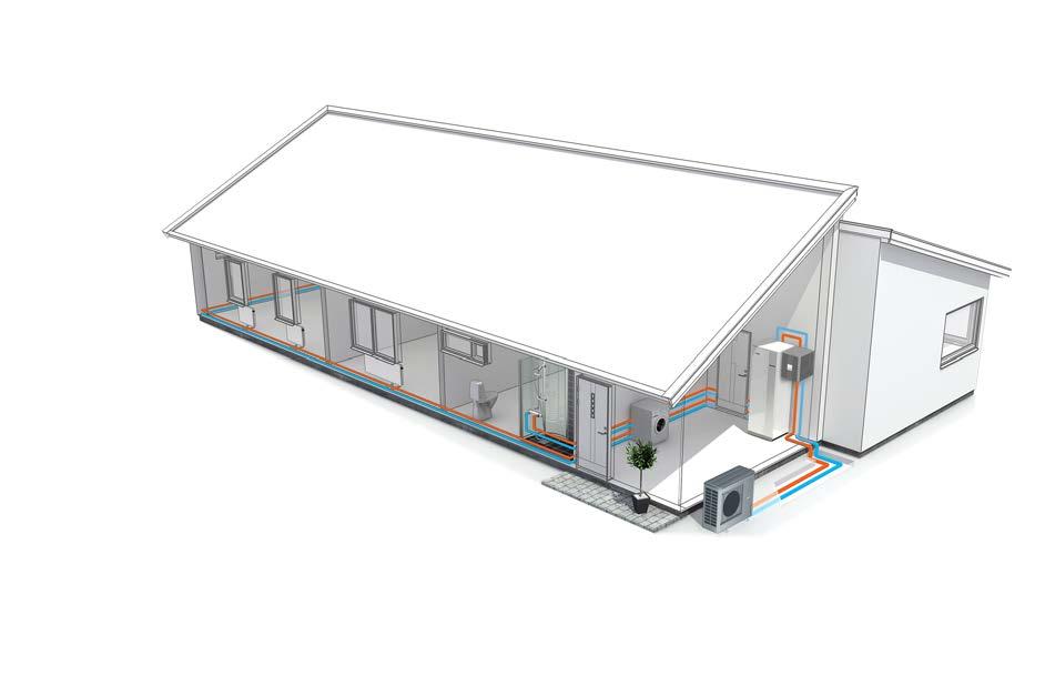 Styring av styres på forskjellige måter avhengig av hvordan systemet ditt ser ut. Du styrer varmepumpen via innemodulen (VVM) eller styremodulen (SMO) som er koblet sammen med SPLIT box (HBS 05).