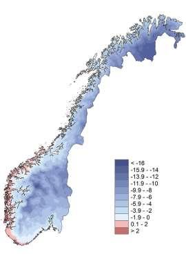 TEMP VINTER OG SOMMER I REFERANSEPERIODEN 1971-2000