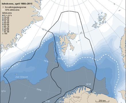 Den delen av Norskehavet og Barentshavet hvor det, uansett tid på året og isfrekvens, kan tenkes at iskantsonen (MIZ) kan befinne seg.