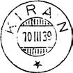 2b Type: SL Utsendt KIRAN Innsendt 13.03.1939 Registrert brukt 3 X 29 HLO Stempel nr. 3 Type: HJ- Utsendt 07.03.1939 KIRAN Innsendt 03.04.