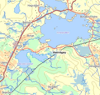 3.4 Vassdrag på Vestvågøy 3.4.1 Fysisk-kjemiske forhold ved vannkvaliteten i Lilandsvassdraget, Vestvågøy Stasjonene som ble prøvetatt i 2010 er vist på kartskissen i fig. 4.