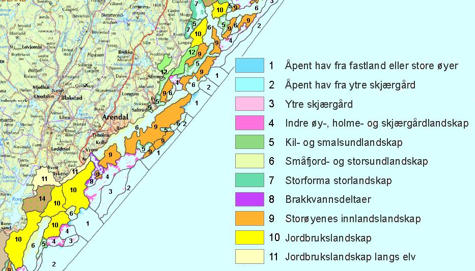 Situasjnsbeskrivelse I henhld til Nasjnalt referansesystem fr landskap (NIJOS/Skg g Landskap) ligger mrådet innenfr i landskapsregin Skagerrak (Puschmann 2005) g landskapstype 9 LT9 Strøyenes