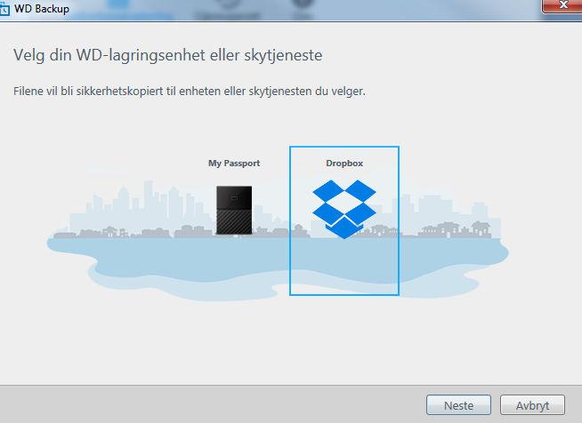 Klikk Logg på. WD Backup initierer en forespørsel om tilkobling på vegne av deg og br