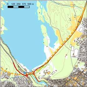 Figur1-21: Løsninger for lokalveg og E18 fra Månejordet til Farriseidet i alt.